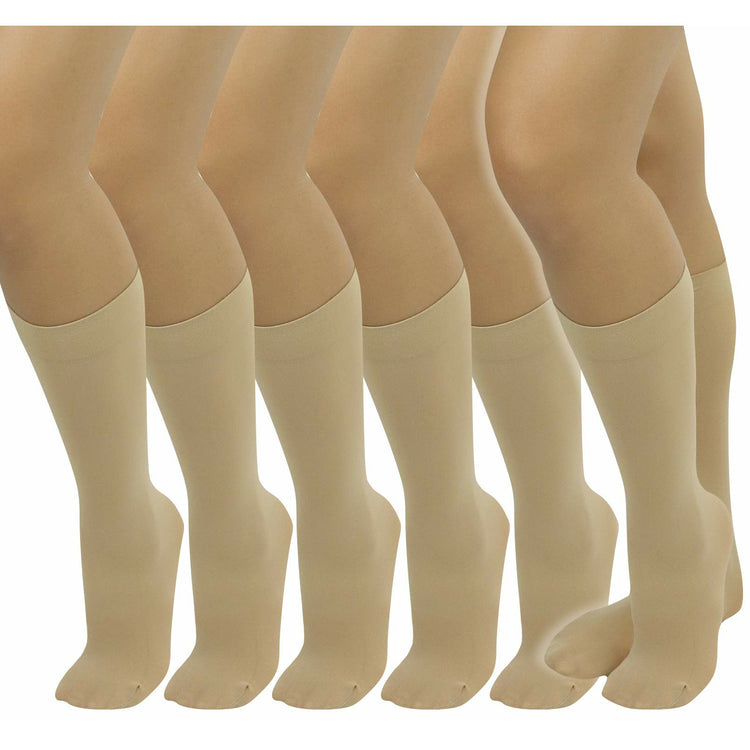 Womens Pack of 6 Knee High Trouser Professional Socks