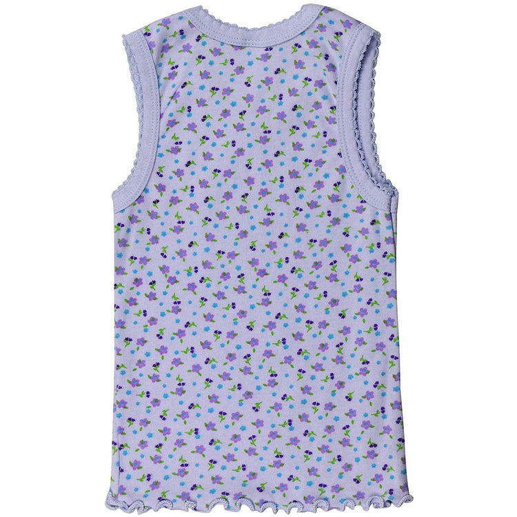 ToBeInStyle Girl's 4 Pack Ruffle Hem Cotton Tank Tops