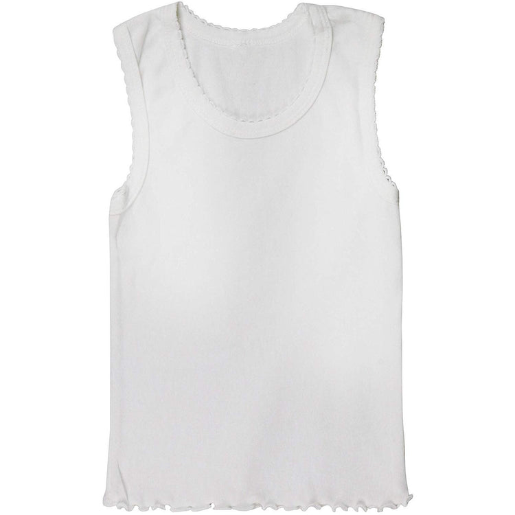 ToBeInStyle Girl's 4 Pack Ruffle Hem Cotton Tank Tops