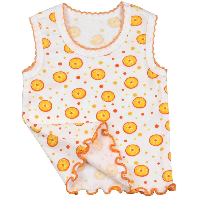 ToBeInStyle Girl's 4 Pack Ruffle Hem Cotton Tank Tops