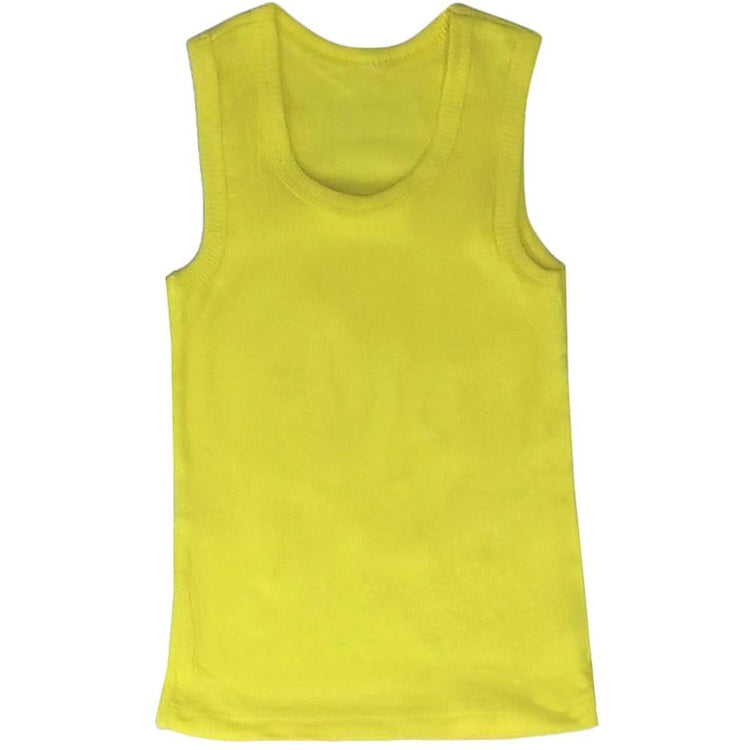 ToBeInStyle Girl's 4 Pack Ruffle Hem Cotton Tank Tops