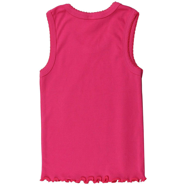 ToBeInStyle Girl's 4 Pack Ruffle Hem Cotton Tank Tops