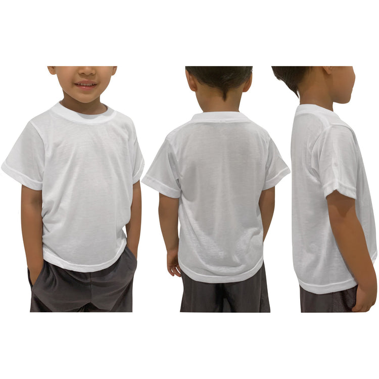 Boy's 3 or 6 Pack Classic White Cotton Blend T-Shirts
