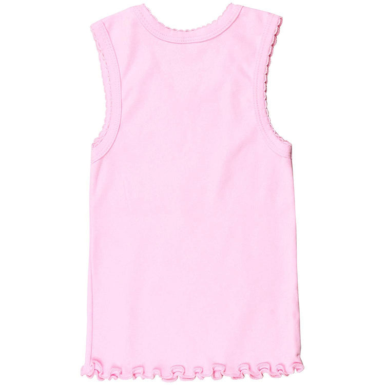 ToBeInStyle Girl's 4 Pack Ruffle Hem Cotton Tank Tops