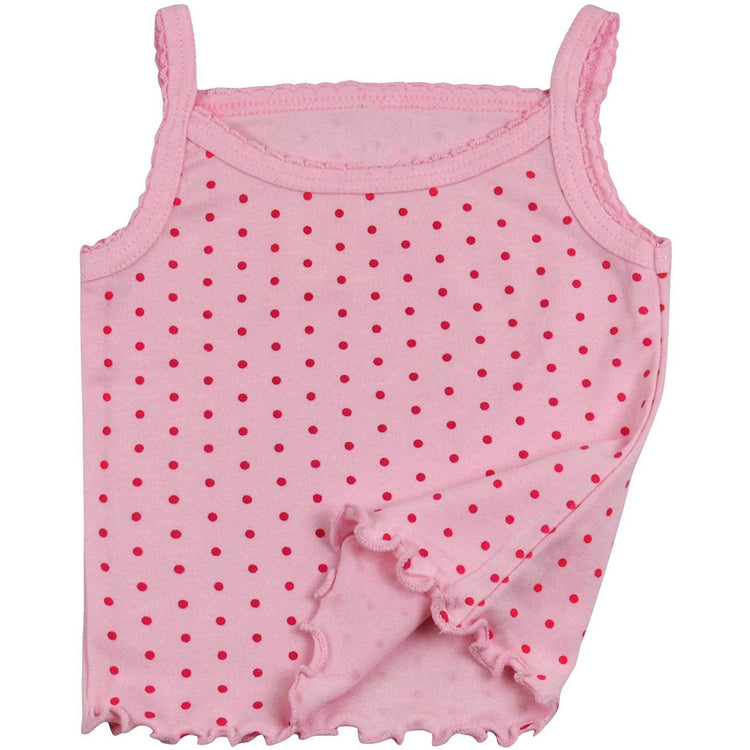 ToBeInStyle Girl's 4 Pack Ruffle Hem Spaghetti Strap Tank Tops