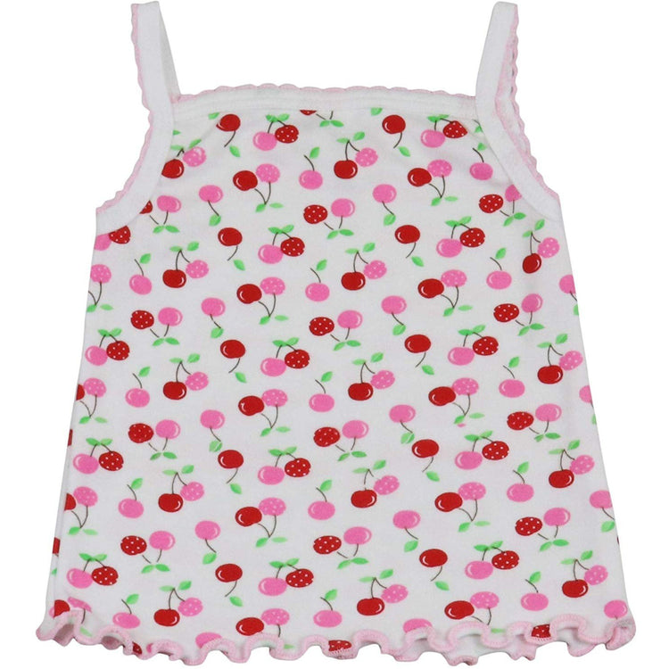 ToBeInStyle Girl's 4 Pack Ruffle Hem Spaghetti Strap Tank Tops