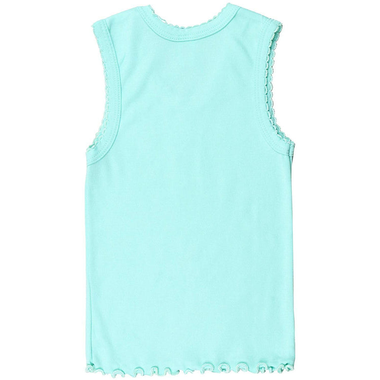 ToBeInStyle Girl's 4 Pack Ruffle Hem Cotton Tank Tops