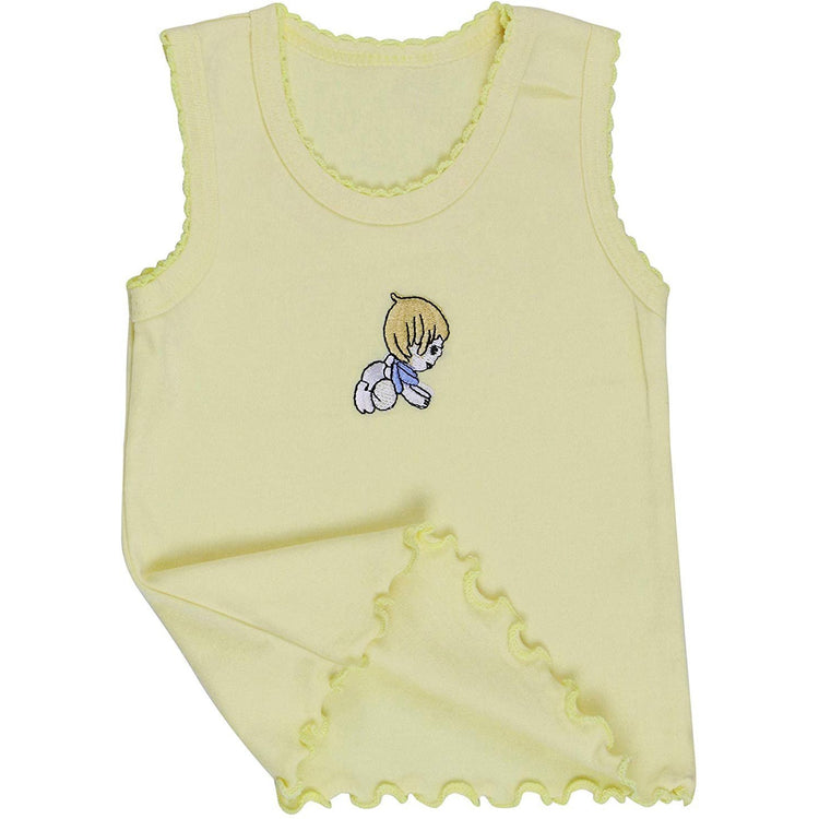ToBeInStyle Girl's 4 Pack Ruffle Hem Cotton Tank Tops
