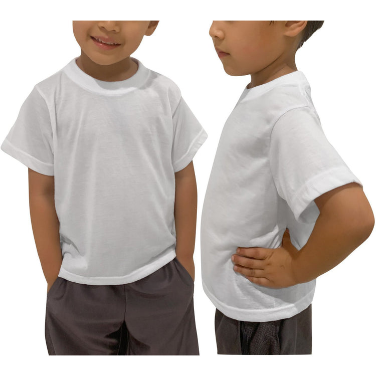 Boy's 3 or 6 Pack Classic White Cotton Blend T-Shirts