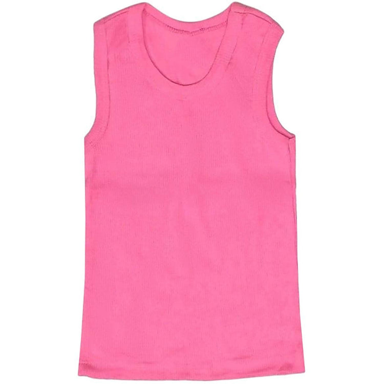 ToBeInStyle Girl's 4 Pack Ruffle Hem Cotton Tank Tops