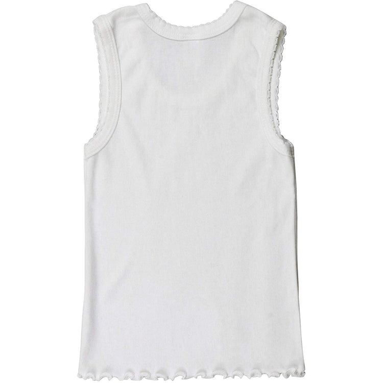 ToBeInStyle Girl's 4 Pack Ruffle Hem Cotton Tank Tops