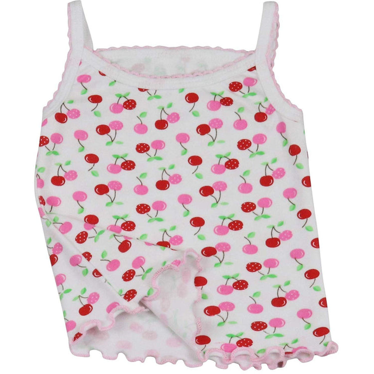 ToBeInStyle Girl's 4 Pack Ruffle Hem Spaghetti Strap Tank Tops
