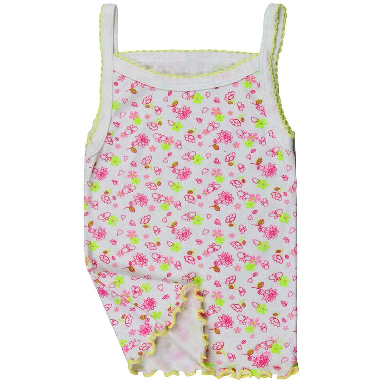 ToBeInStyle Girl's 4 Pack Ruffle Hem Spaghetti Strap Tank Tops