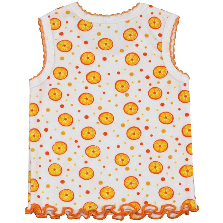 ToBeInStyle Girl's 4 Pack Ruffle Hem Cotton Tank Tops