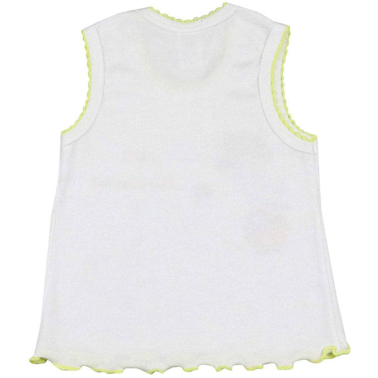 ToBeInStyle Girl's 4 Pack Ruffle Hem Cotton Tank Tops