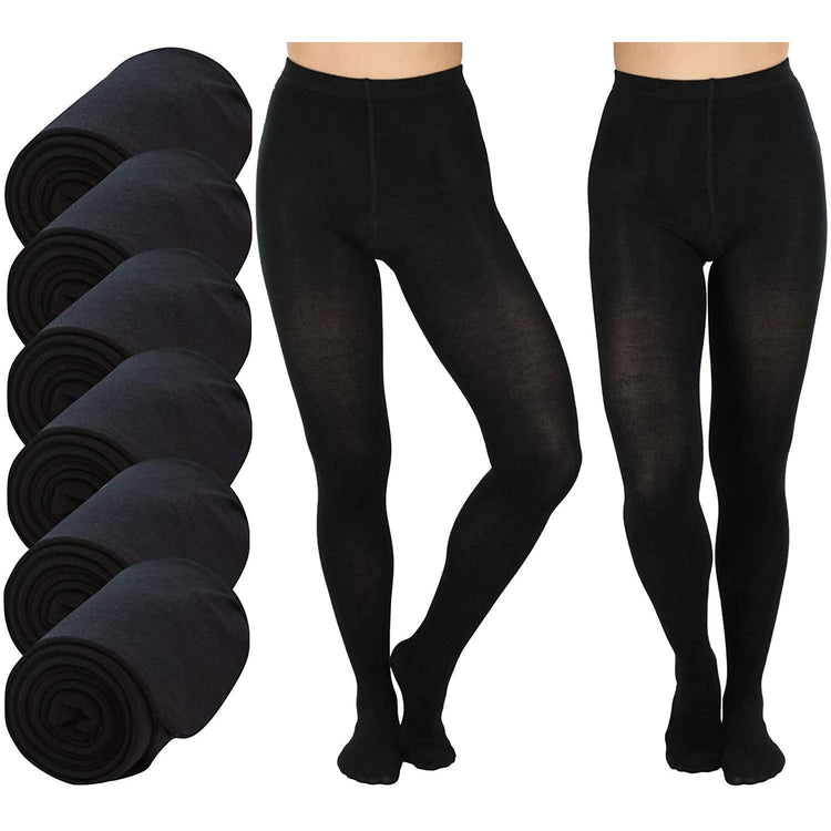 ToBeInStyle Women's Pack of 6 Footed Winter Tights