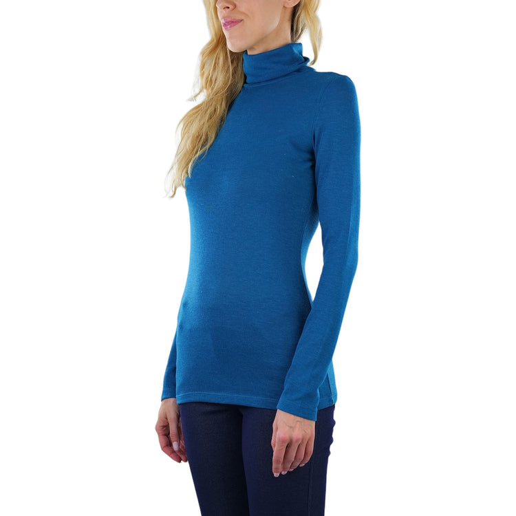 ToBeInStyle Women's Relaxed fit Long Sleeve Soft and Stretchy Turtleneck Shirt