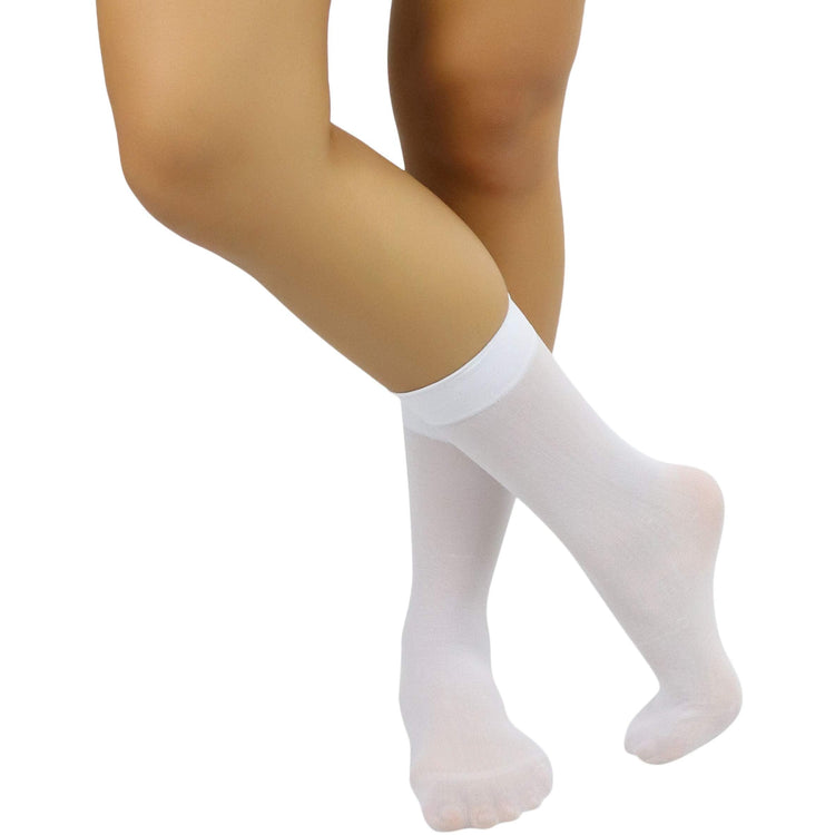 Women's Pack of 6 Solid Colored Trouser Ankle Socks