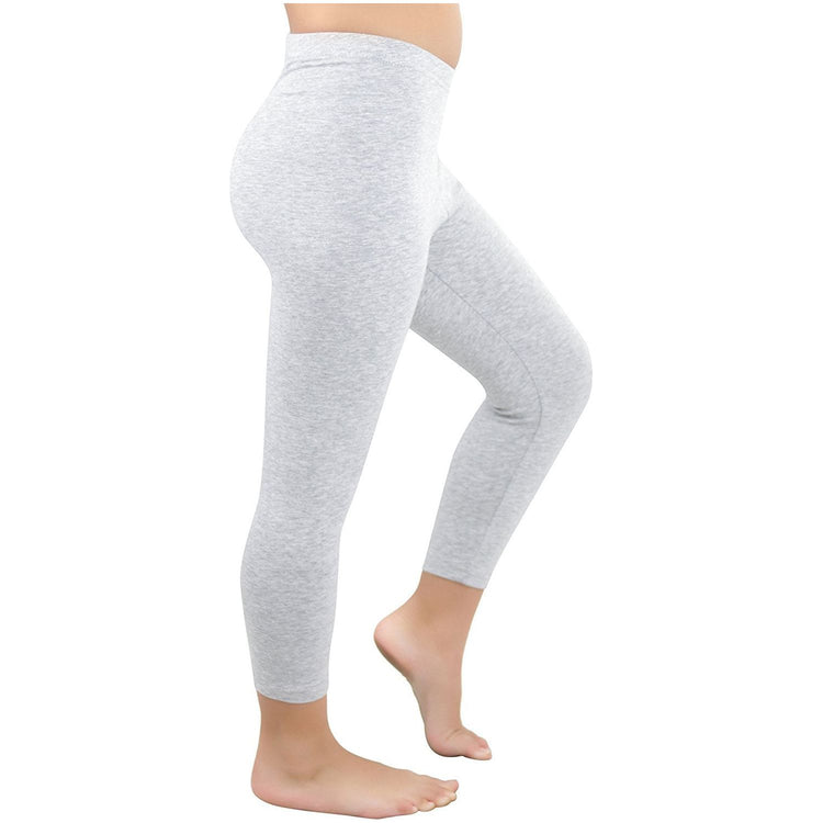 ToBeInStyle Girls' Cotton-Spandex Blend Fitted Full Length Leggings