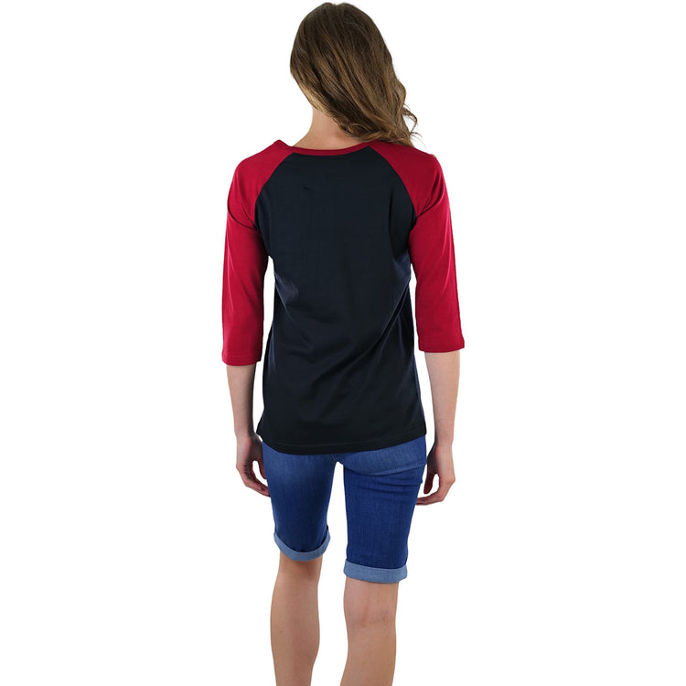Women's Classic Two Color Cotton Baseball T-Shirts