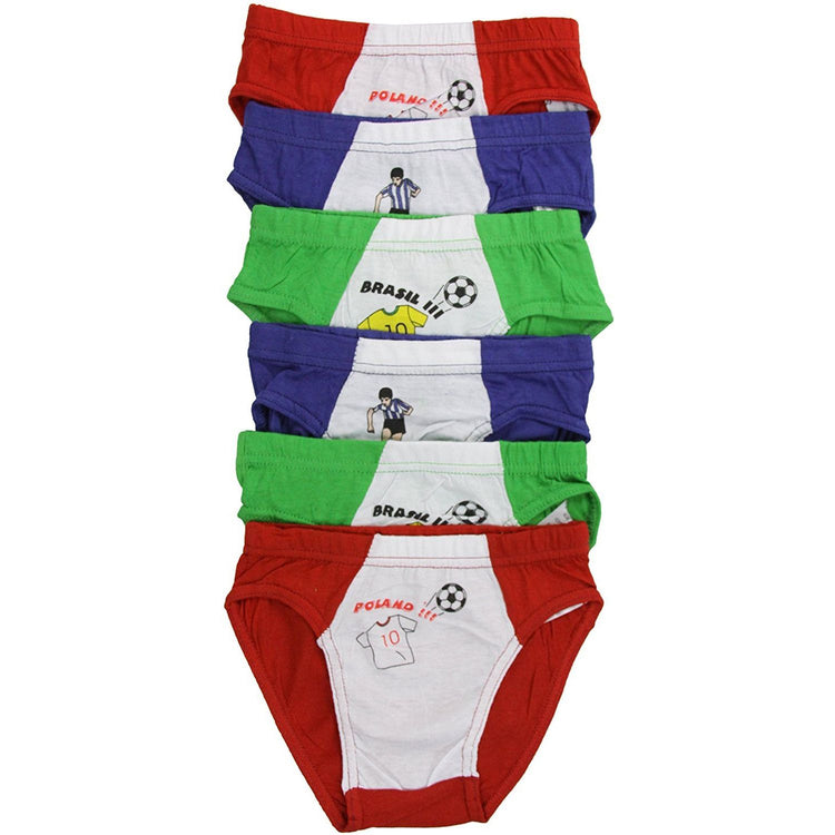 Boy's Pack of 6 Cool Graphic Briefs