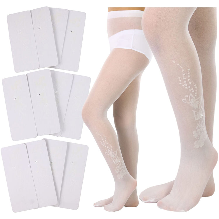 Girls to Junior Pack of 6 Opaque Nylon Tights Pantyhose Age: 1-12 Years Old