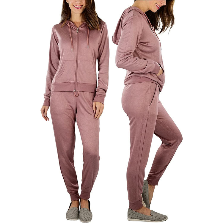 ToBeInStyle Women's French Terry Lightweight Hooded Jacket & Pants