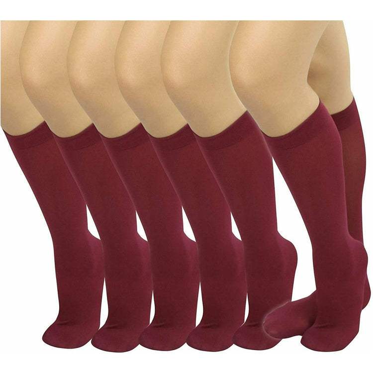 Womens Pack of 6 Knee High Trouser Professional Socks