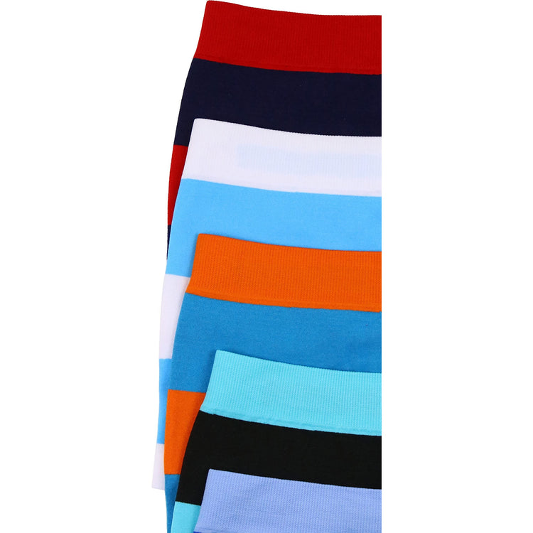 Boy's Pack of 6 Seamless Boxer Briefs with Thick Stripes