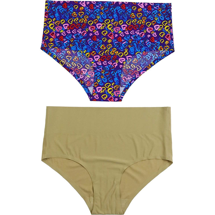 ToBeInStyle Womenโs Pack of 6 Comfortable No Panty Line Laser Cut Boyshorts