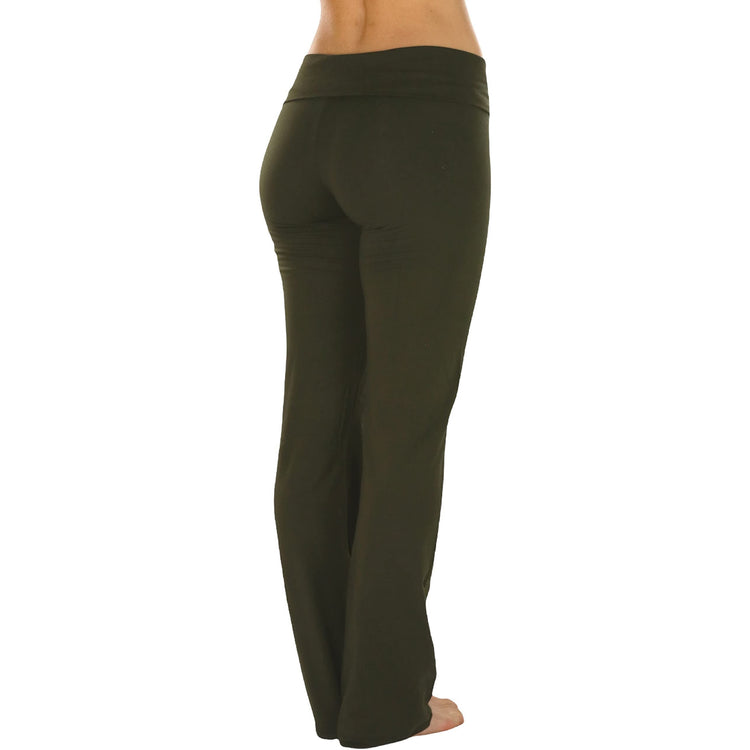 Women's Low Rise Sweatpants w/Fold-Over Waistband