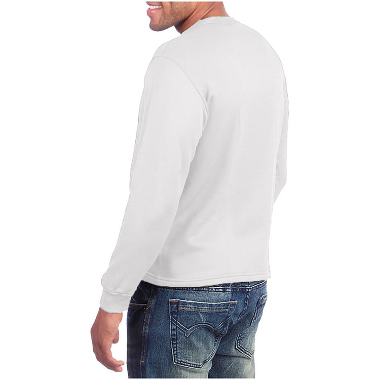 Men's Premium Fleece Lined Microfiber Thermal Long Sleeve Crewneck Shirt Top