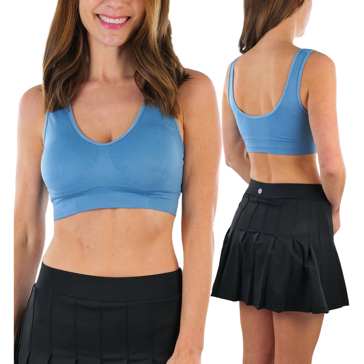 Women's Pack of 6 Solf Pastel Comfort Lounging Double Scoop Bras