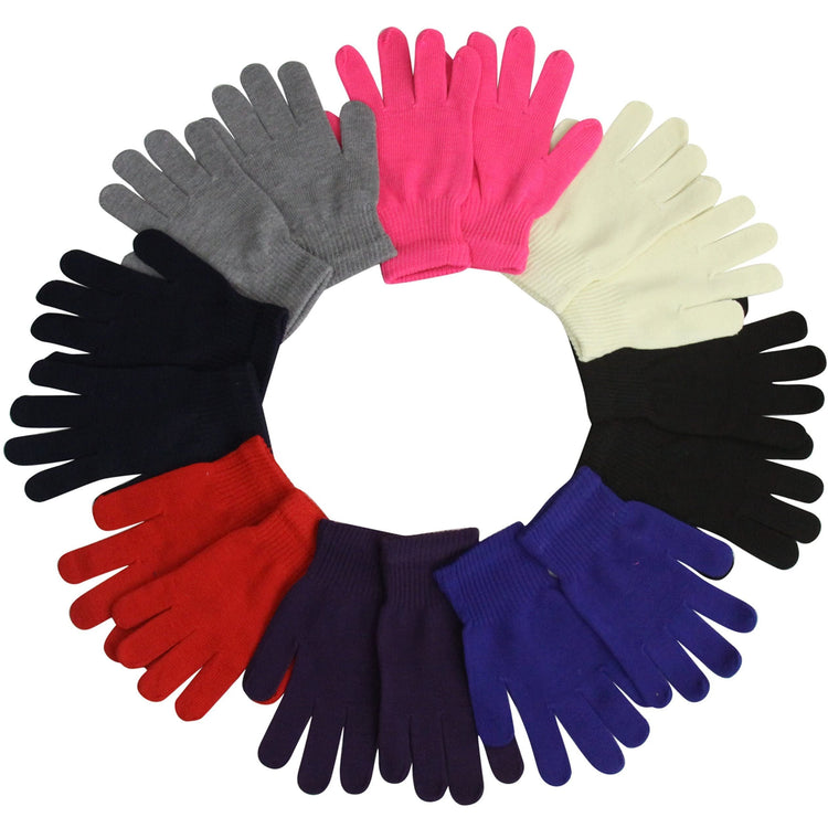Women's Pack of 6 Assorted Styles Winter Gloves