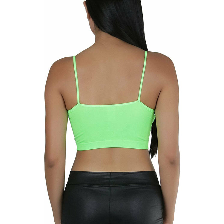 ToBeInStyle Women's Spaghetti Cami Top Basic Bralette w/o Padding or Underwire