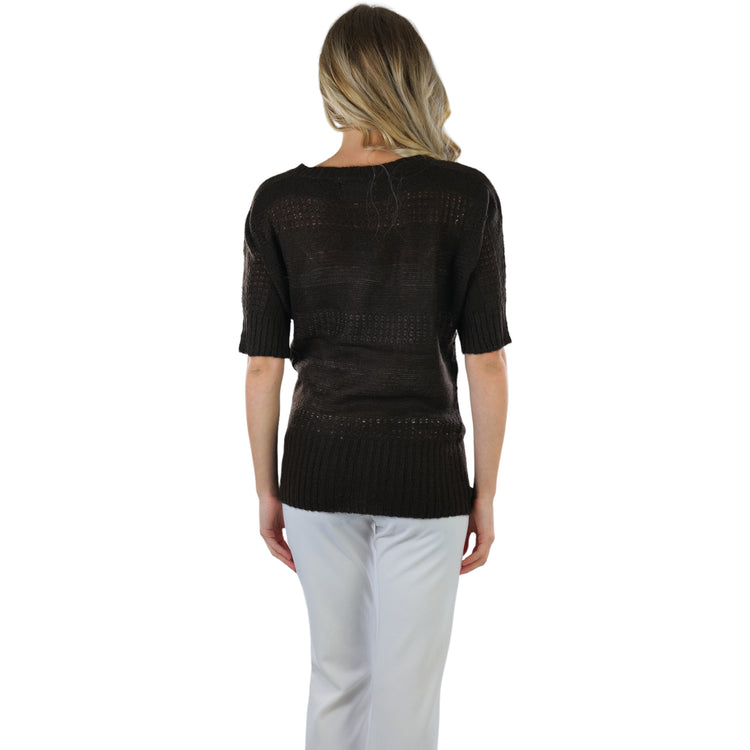 Women's Soft Knit V-Neck Sweater Warm Knit Tunic