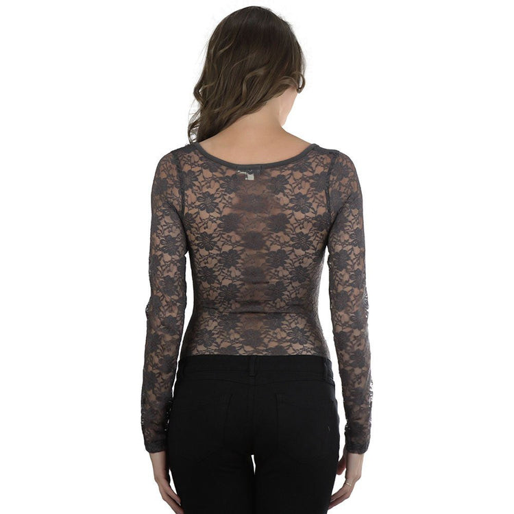 Women's All Lace Long Sleeve Body Suit