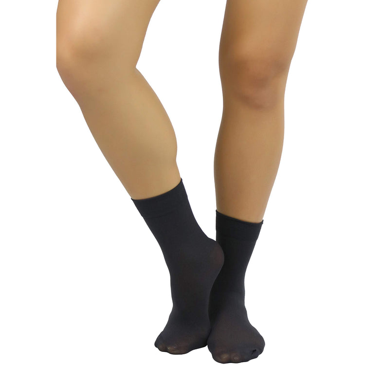 Women's Pack of 6 Solid Colored Trouser Ankle Socks