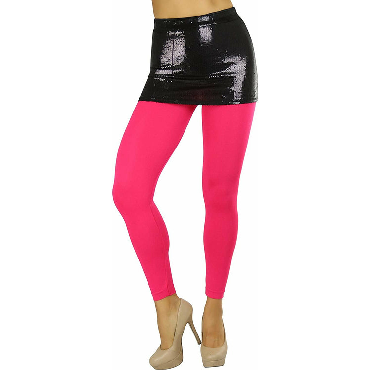 ToBeInStyle Women’s Footless Classic Seamless Style Elastic Microfiber Lightweight Stretch Leggings