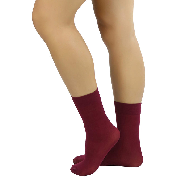 Women's Pack of 6 Solid Colored Trouser Ankle Socks