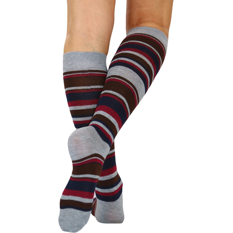 Women's Pack of 6 Patterned Knee High Socks