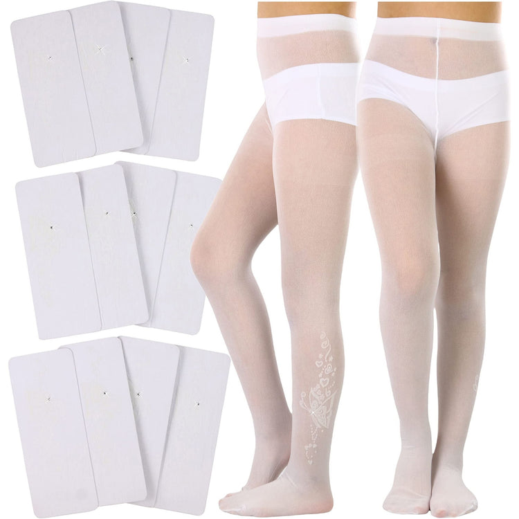 Girls to Junior Pack of 6 Opaque Nylon Tights Pantyhose Age: 1-12 Years Old