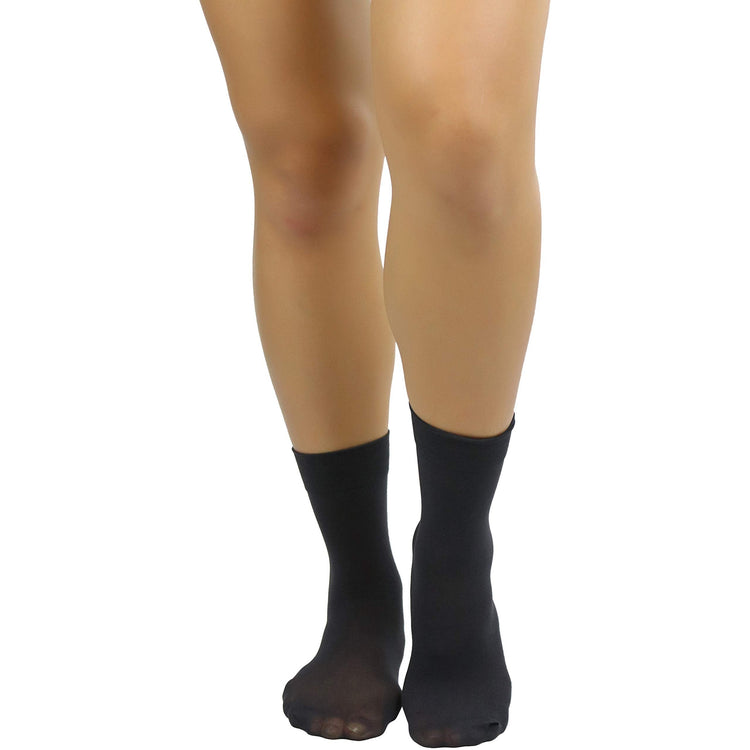 Women's Pack of 6 Solid Colored Trouser Ankle Socks