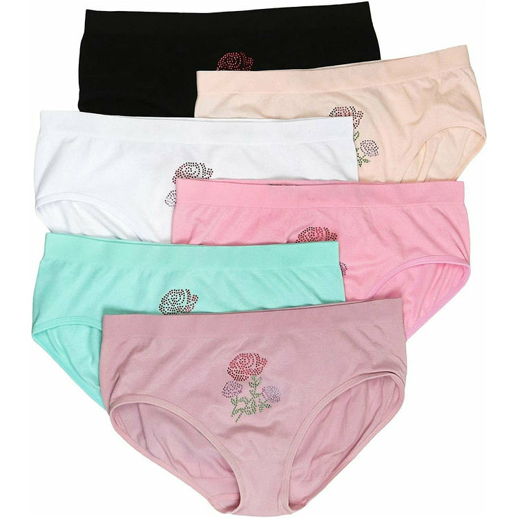 Women’s Pack of 6 Comfortable Bikini Brief Panties