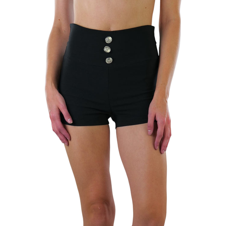 Women's High Waist Three Button Shorts