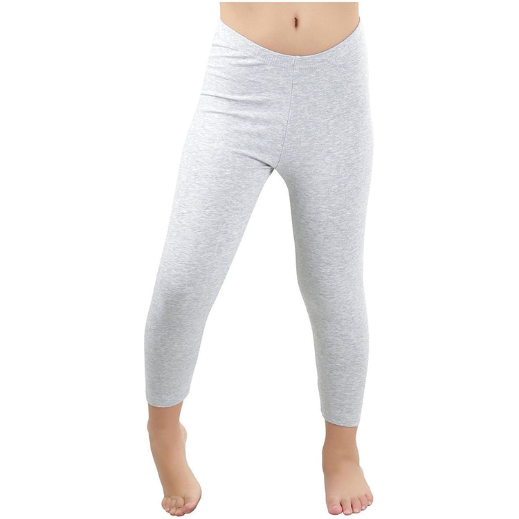 ToBeInStyle Girls' Cotton-Spandex Blend Fitted Full Length Leggings