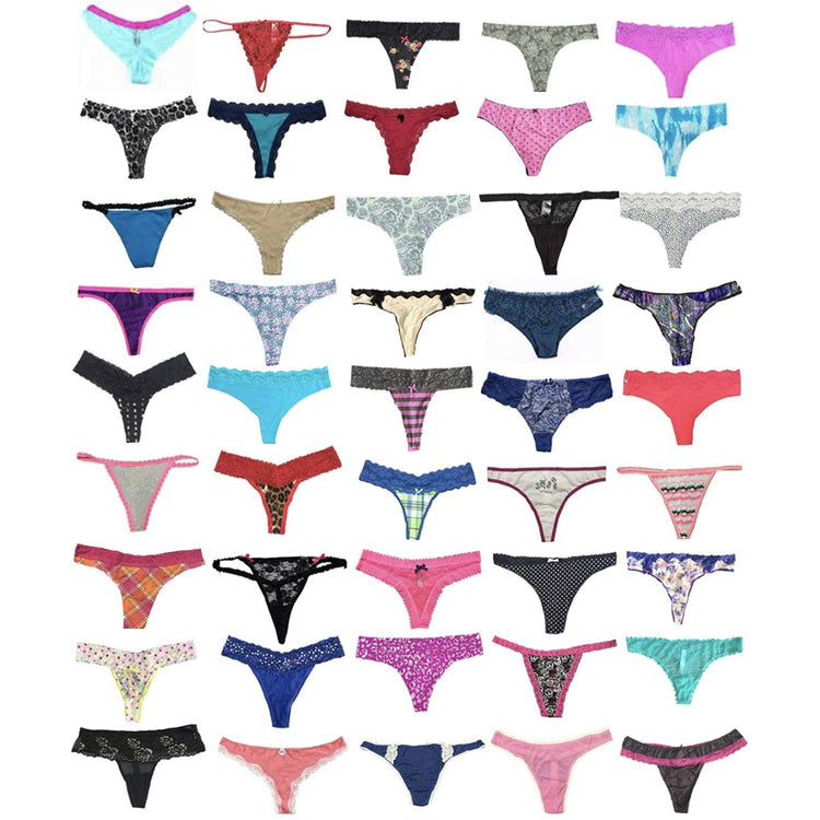 Women's Pack of 6 or 12 Mystery Panties - Bikinis, Briefs, or Thongs