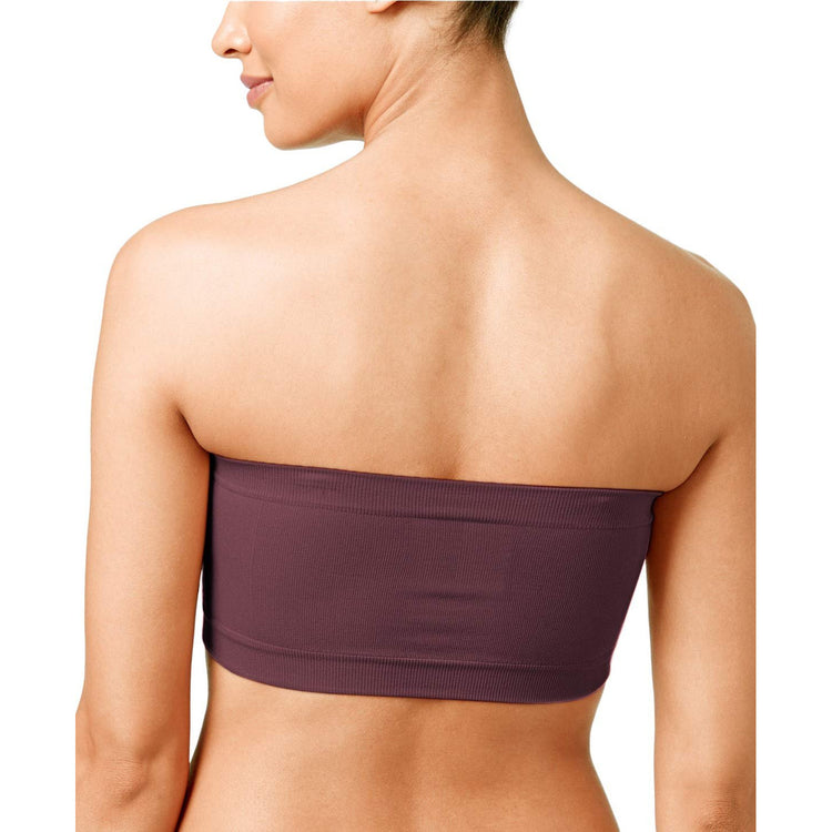 Women's Plus Size Removable Pads Ruched Bandeau Tube Bras