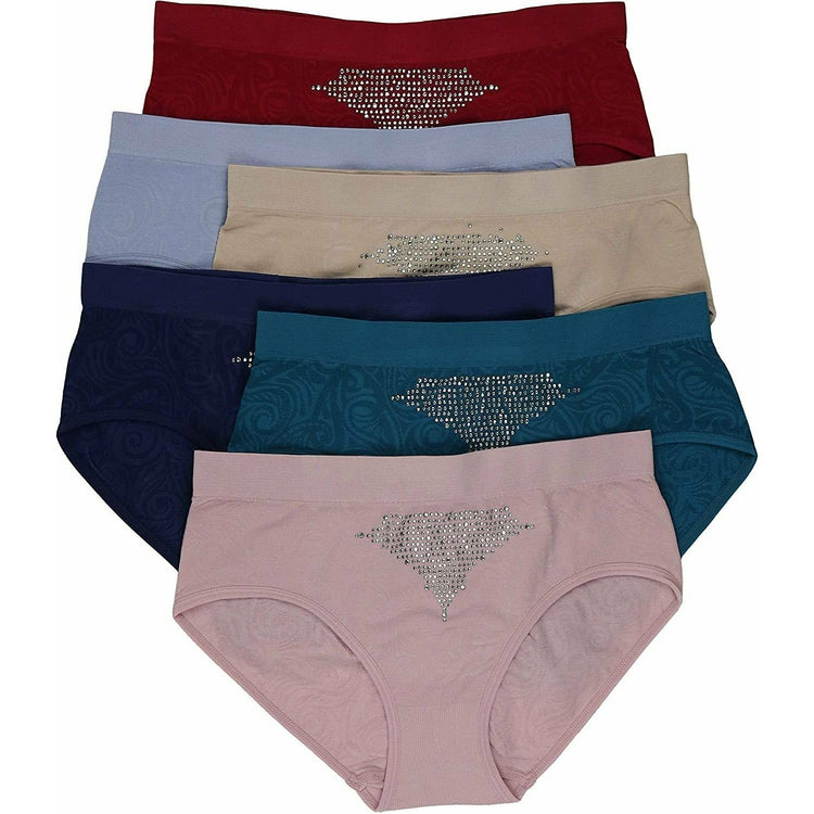 Women’s Pack of 6 Comfortable Bikini Brief Panties
