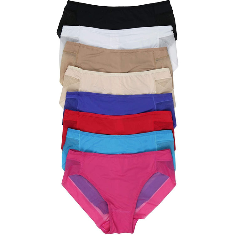 ToBeInStyle Womenโs Pack of 6 Comfortable No Panty Line Laser Cut Boyshorts